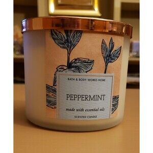 Bbw peppermint 3 wick candle NEW 14.5oz